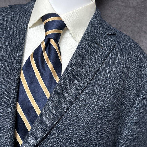 Joseph Abboud Heritage 44R Blue Reda Italian Wool Blazer Jacket Egypt Woven 110s